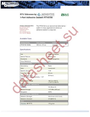 RTV6708-85ML datasheet  